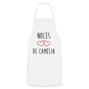 Camellia's Wedding 51 years of marriage - Cooking Apron - white - Front - AI Model Male 185 dark (185cm)