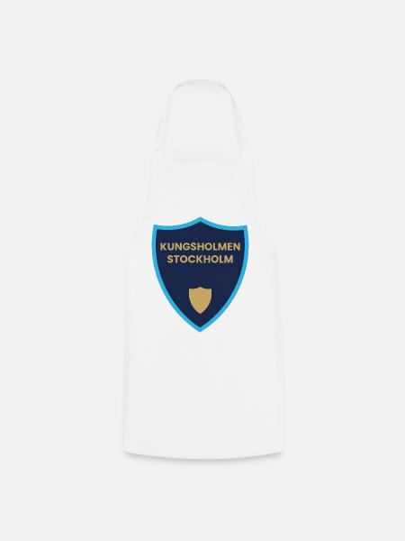 Kungsholmen-Schild Stockholm - Kochschürze - Weiß
