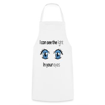 Graphique anime I Can See The Light In Your Eyes - Tablier de cuisine - blanc - Devant - AI Model Male 185 dark (185cm)