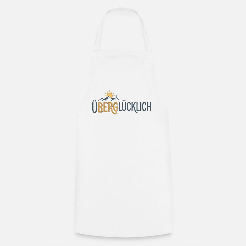 Overjoyed Mountains Hiking Mountains - Cooking Apron - white