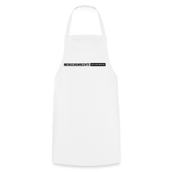 Phrase de la Déclaration des droits de l’homme - Tablier de cuisine - blanc - Devant - AI Model Male 185 dark (185cm)