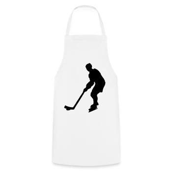 Eishockey Player - Kochschürze - Weiß - Vorne - AI Model Male 185 dark (185cm)