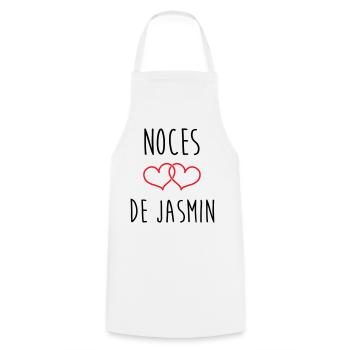 Wedding Anniversary - Jasmine Wedding (66 years) - Cooking Apron - white - Front - AI Model Male 185 dark (185cm)