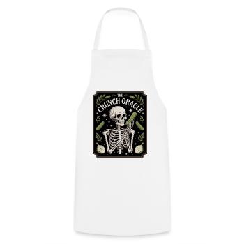 The Crunch Oracle Skeleton And Cucumbers Humor - Cooking Apron - white - Front - AI Model Male 185 dark (185cm)