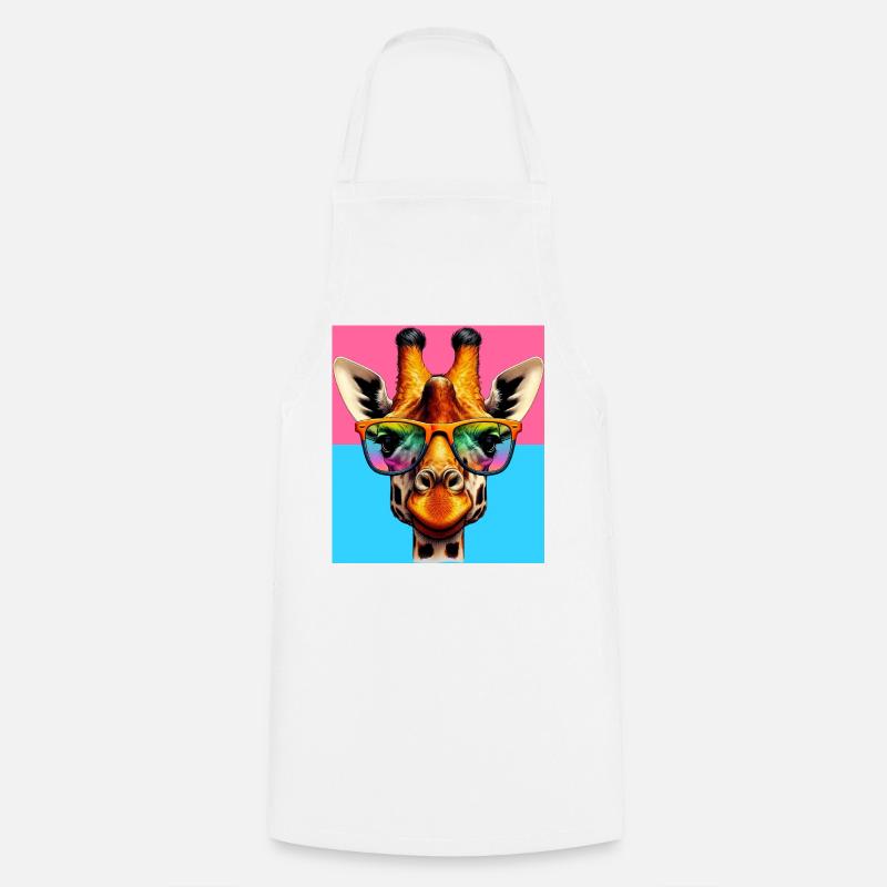 giraffe - Cooking Apron - white