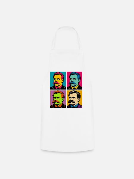 Friedrich Nietzsche Pop-Porträts - Kochschürze - Weiß