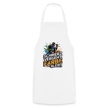  Schmerz Vergeht Farbe Bleibt Paintball Spruch Für - Kochschürze - Weiß - Vorne - AI Model Male 185 dark (185cm)