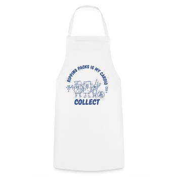 Ripping Packs Is My Cardio Collect Ultra Rare Hunt - Cooking Apron - white - Front - AI Model Male 185 dark (185cm)