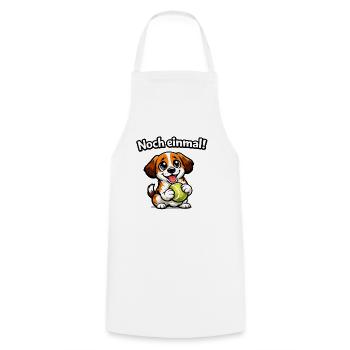 Dog Once again funny saying - Cooking Apron - white - Front - AI Model Male 185 dark (185cm)