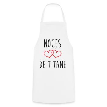 Titanium Wedding 72 Years of Marriage - Cooking Apron - white - Front - AI Model Male 185 dark (185cm)