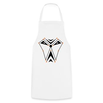 Alien Skull - Cooking Apron - white - Front - AI Model Male 185 dark (185cm)