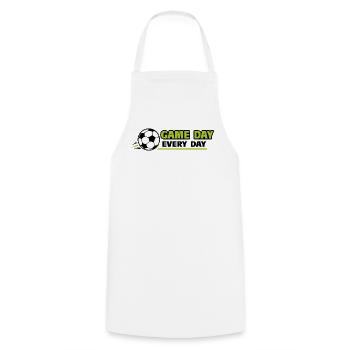 Football_Game day every day - Cooking Apron - white - Front - AI Model Male 185 dark (185cm)