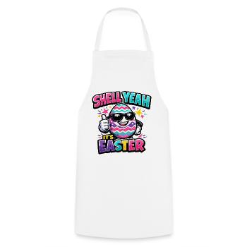 Hell yes It's Easter - Cooking Apron - white - Front - AI Model Male 185 dark (185cm)