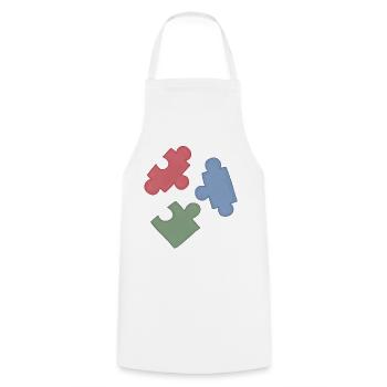 Puzzle Colors Puzzle Group of Three - Cooking Apron - white - Front - AI Model Male 185 dark (185cm)