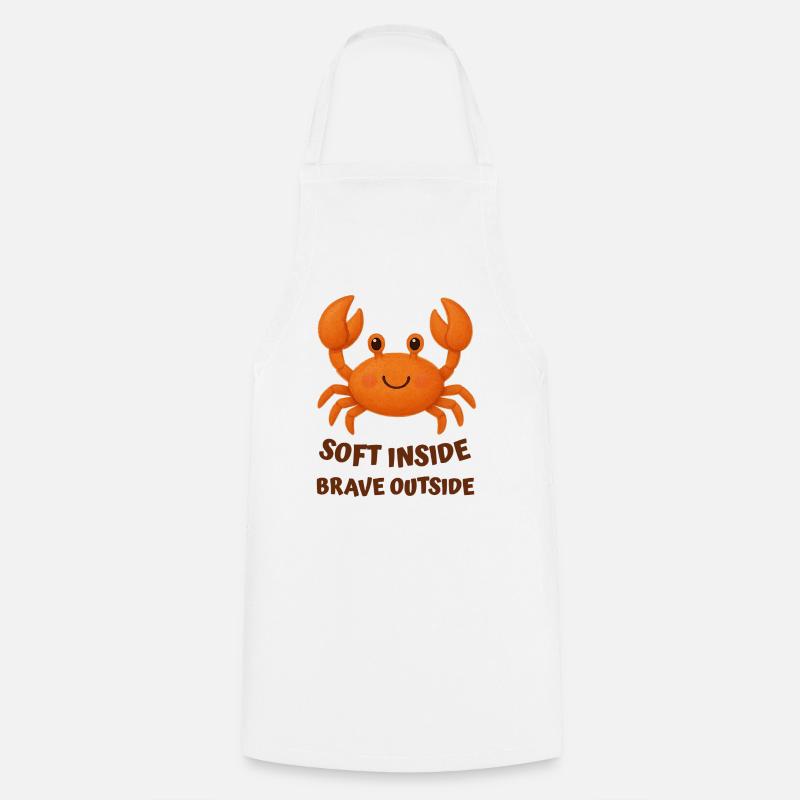 Crab tender on the inside, the outside - Cooking Apron - white