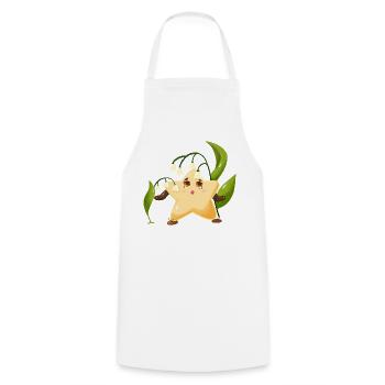 Twinki l'étoile découvre le joli muguet  - Tablier de cuisine - blanc - Devant - AI Model Male 185 dark (185cm)