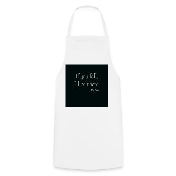 If You Fall Typography Poster Design - Cooking Apron - white - Front - AI Model Male 185 dark (185cm)