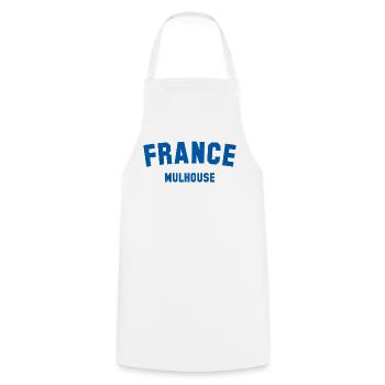 Mulhouse, France, France - Tablier de cuisine - blanc - Devant - AI Model Male 185 dark (185cm)