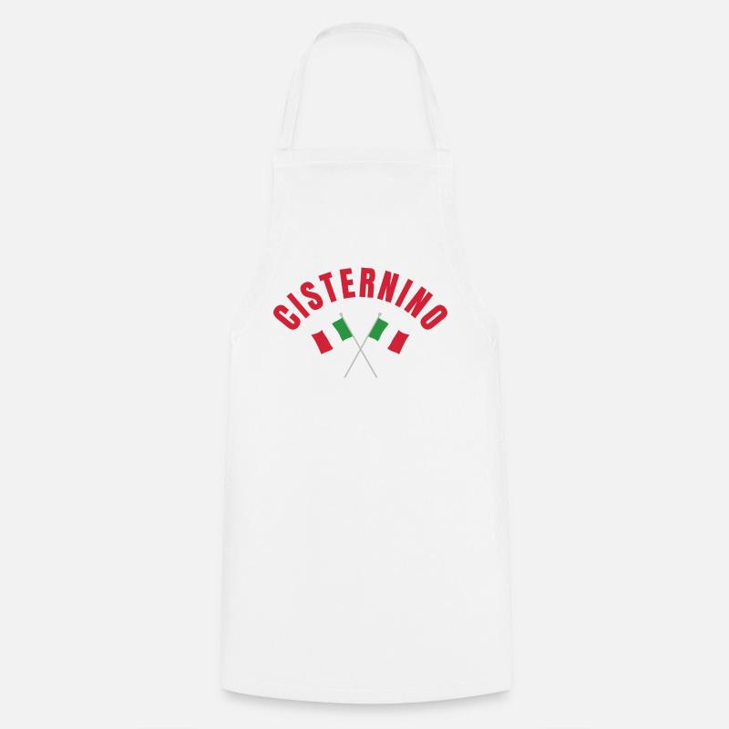 Cisternino Italian Flags - Cooking Apron - white