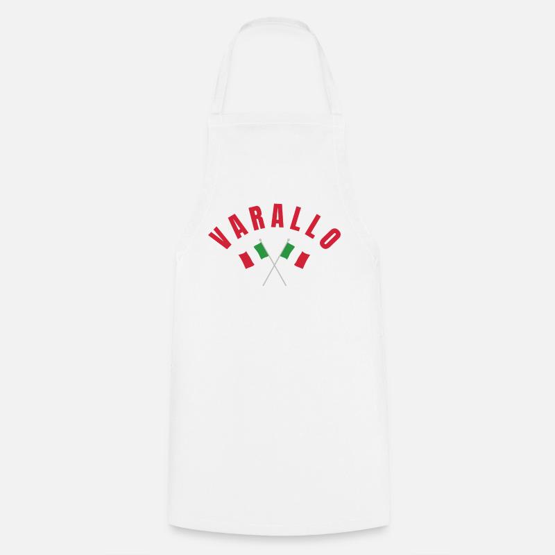 Varallo Italian Crossed Flags - Cooking Apron - white