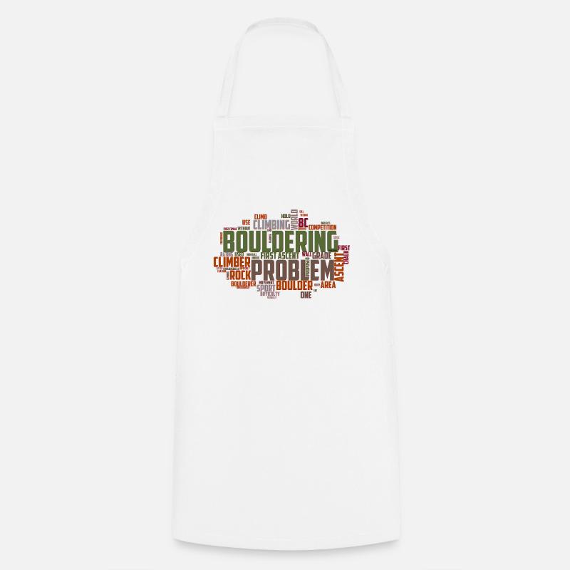 Boulder Word Cloud - Cooking Apron - white