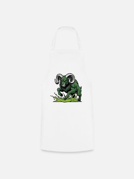 Ram Green Toxic Charge Maskottchen Ram - Kochschürze - Weiß