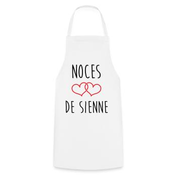 Hochzeit von Siena 74 Jahre Ehe - Kochschürze - Weiß - Vorne - AI Model Male 185 dark (185cm)