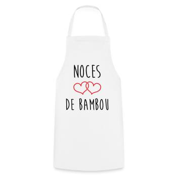 bamboo wedding 79 years of marriage - Cooking Apron - white - Front - AI Model Male 185 dark (185cm)
