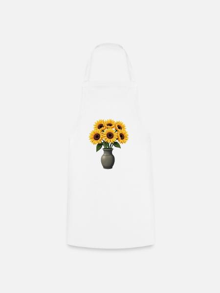 Sonnenblumen - Kochschürze - Weiß