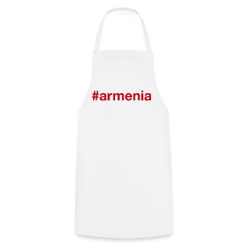 Armenia Hashtag - Cooking Apron - white - Front - AI Model Male 185 dark (185cm)