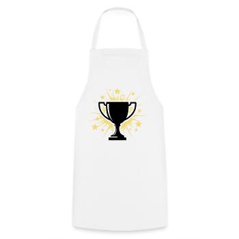 Cup Winner Trophy Stars - Cooking Apron - white - Front - AI Model Male 185 dark (185cm)