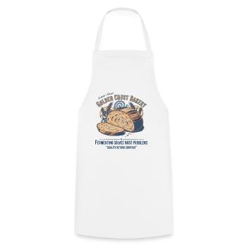 Sourdough Bread Baking Baker Sourdough Starter - Cooking Apron - white - Front - AI Model Male 185 dark (185cm)