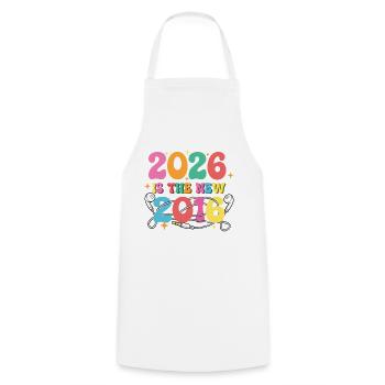 2026 Neue 2016 Nostalgie Y2K Vibes - Kochschürze - Weiß - Vorne - AI Model Male 185 dark (185cm)