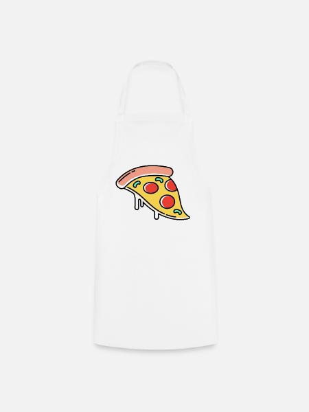 Pizza Icon - Kochschürze - Weiß
