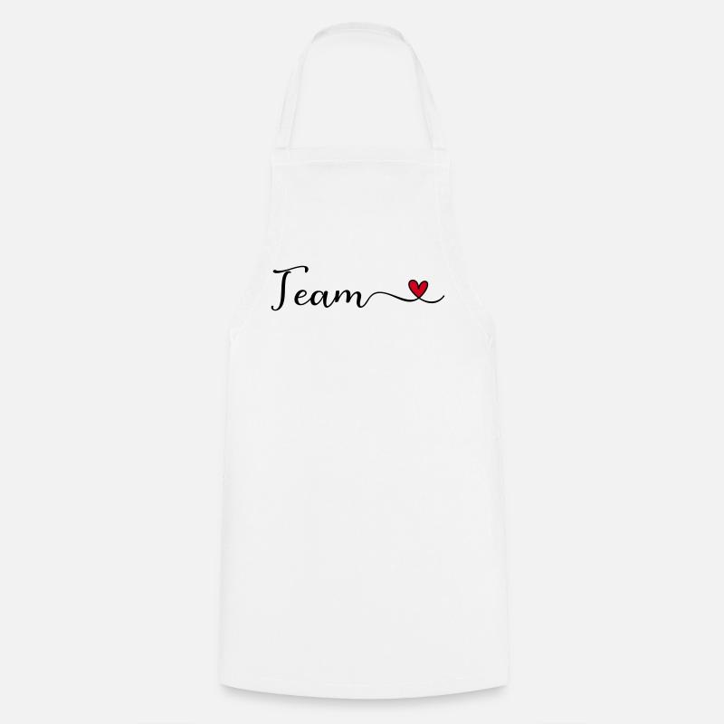 Équipe avec du cœur - Tablier de cuisine - blanc