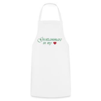 Grottammare in my Heart - Cooking Apron - white - Front - AI Model Male 185 dark (185cm)