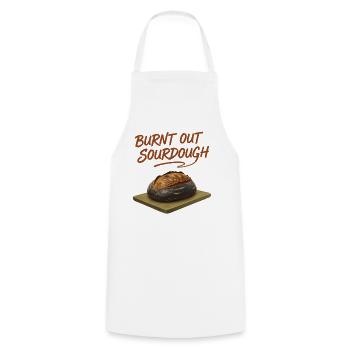 Sourdough Burnt Out Sourdough Bread Baking Baker - Cooking Apron - white - Front - AI Model Male 185 dark (185cm)