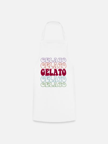 Gelato Eiskrem - Kochschürze - Weiß