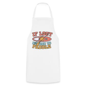 Stand Up Paddle si vous êtes perdu Retournez à la pagaie - Tablier de cuisine - blanc - Devant - AI Model Male 185 dark (185cm)