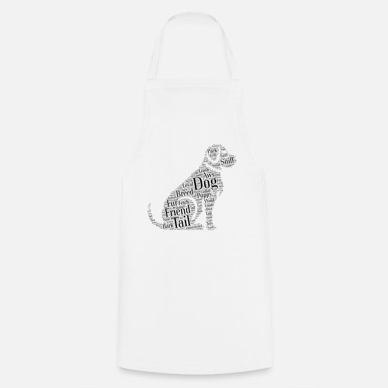 Nuage de chien - Tablier de cuisine - blanc
