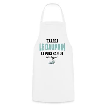 T’es pas le dauphin le plus rapide du lagon - Tablier de cuisine - blanc - Devant - AI Model Male 185 dark (185cm)