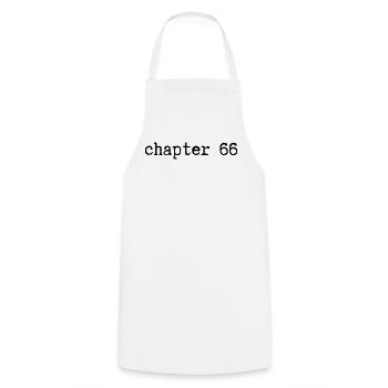 chapter 66 Geburtstag - Kochschürze - Weiß - Vorne - AI Model Male 185 dark (185cm)