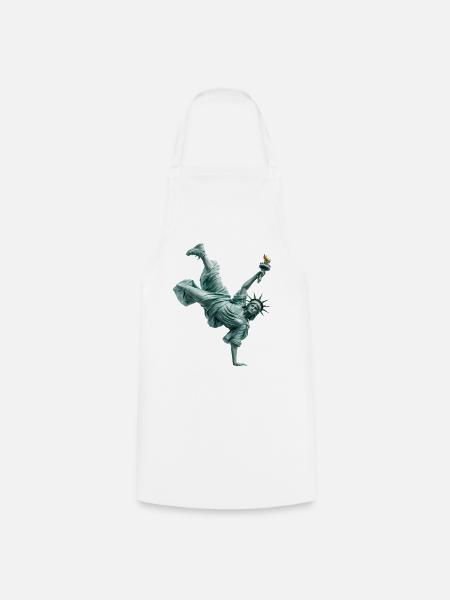 Freiheitsstatue Breakdancing - Kochschürze - Weiß