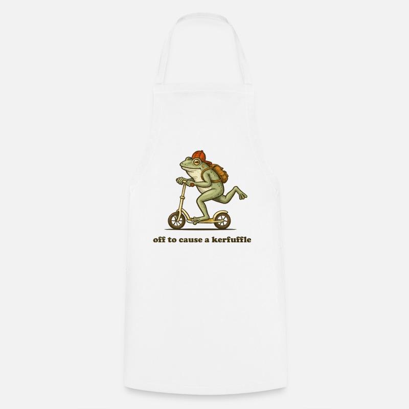 Off to cause a kerfuffle - Cooking Apron - white