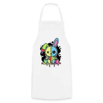 Poupée animale d’horreur Gothique Gothique Weirdcore - Tablier de cuisine - blanc - Devant - AI Model Male 185 dark (185cm)