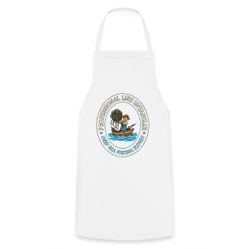 Deep Sea Fishing Expert Emblem - Cooking Apron - white - Front - AI Model Male 185 dark (185cm)