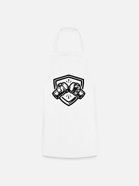 Boxhandschuhe Wappen - Kochschürze - Weiß