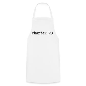 chapter 23 Birthday - Cooking Apron - white - Front - AI Model Male 185 dark (185cm)
