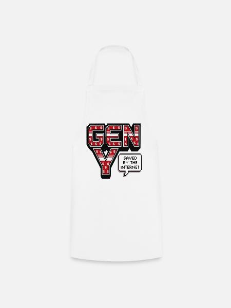 Generation Y, gen Y , Millennials Shirt, Hoodie - Kochschürze - Weiß