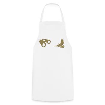 Minimalist Bird Watching Silhouette - Cooking Apron - white - Front - AI Model Male 185 dark (185cm)